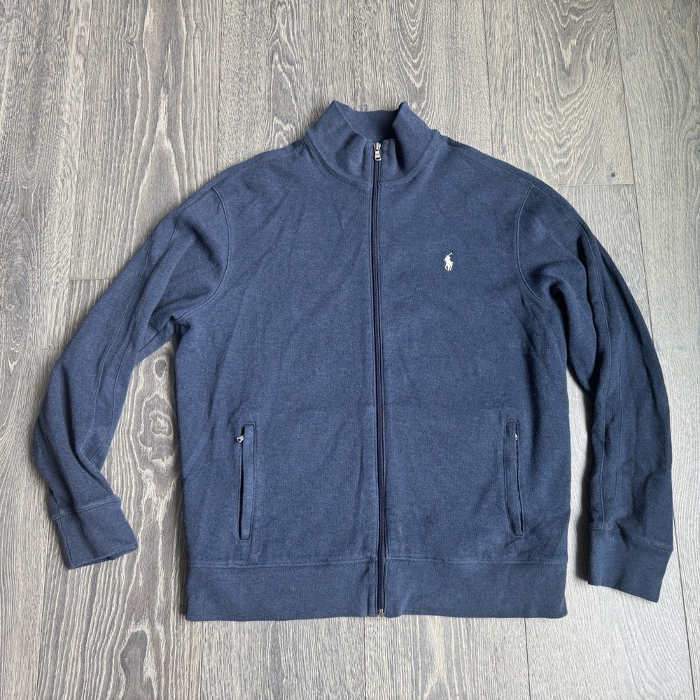 POLO Ralph Lauren Performance Zip Up Jacket in Navy Blue Size XL